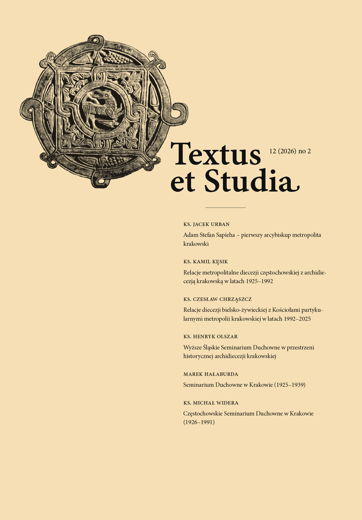 Textus et Studia tom 12 (2026) nr 2 - okładka