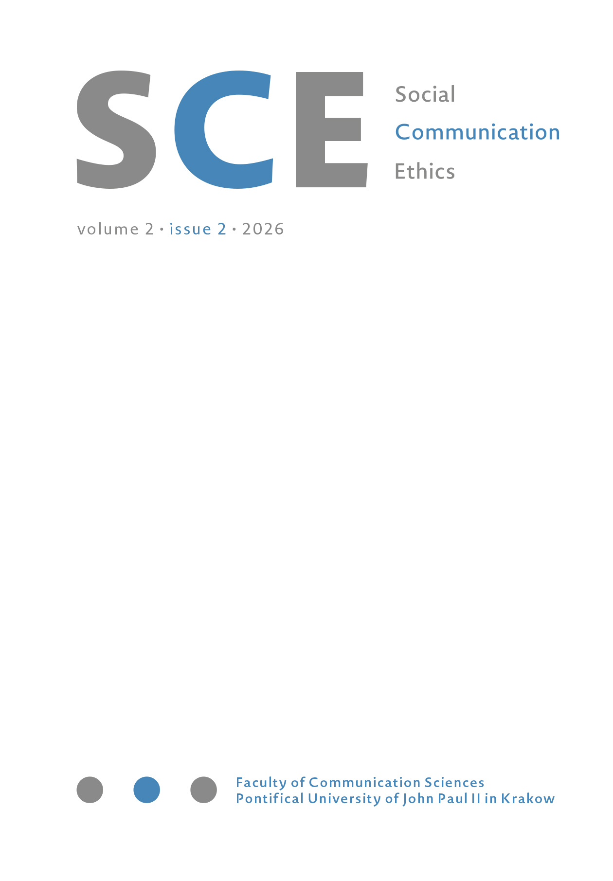 Social Communication Ethics 2 (2026) no 2 - cover