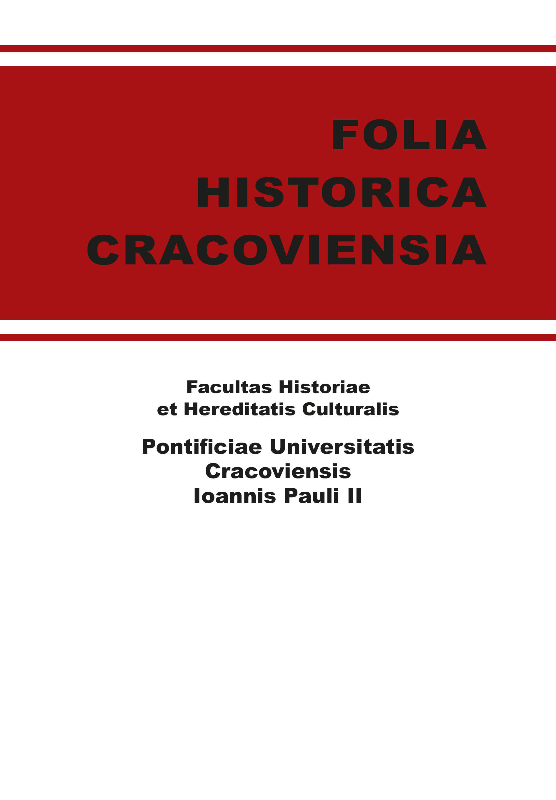 Okładka Folia Historica Cracoviensia 20 (2014)