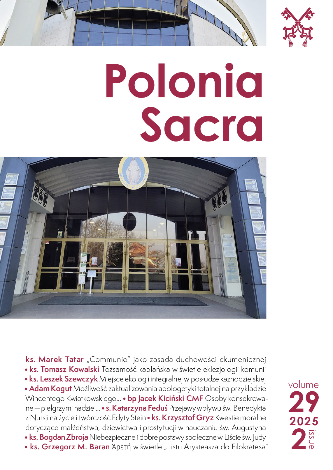 Polonia Sacra, tom 29 (2025) nr 2 • Okładka