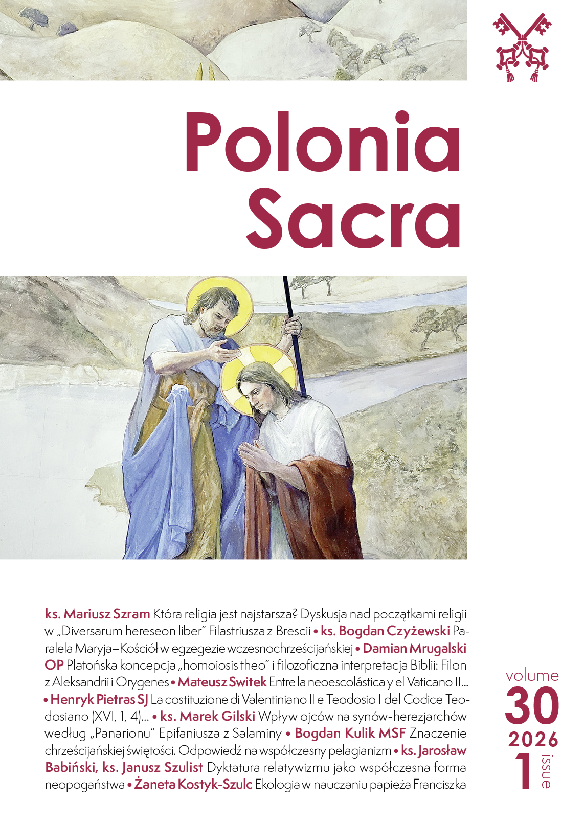 Polonia Sacra tom 30 (2026) nr 1 - okładka