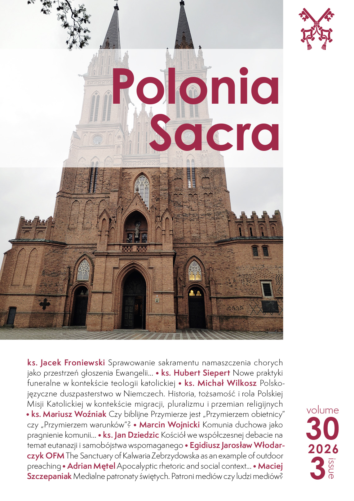 Polonia Sacra tom 30 (2026) nr 3 - okładka